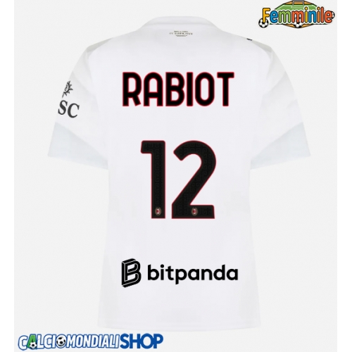 Maglie da calcio AC Milan Adrien Rabiot #12 Seconda Maglia Femminile 2026-27 Manica Corta